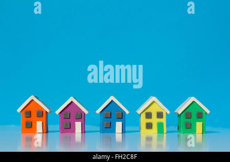 Modello di plastilina Case. Foto Stock