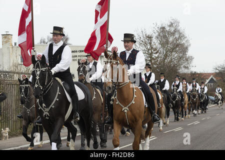 Martedì grasso cavallo festival tradizione Danimarca giornata danese Foto Stock