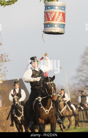 Martedì grasso cavallo festival tradizione Danimarca giornata danese Foto Stock