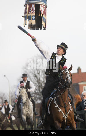 Martedì grasso cavallo festival tradizione Danimarca giornata danese Foto Stock