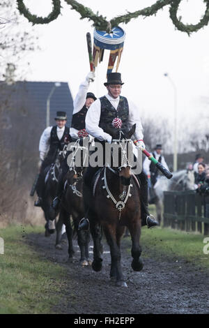 Martedì grasso cavallo festival tradizione Danimarca giornata danese Foto Stock