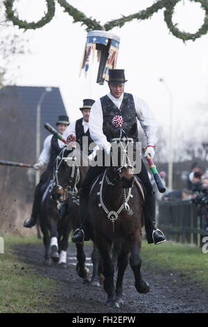 Martedì grasso cavallo festival tradizione Danimarca giornata danese Foto Stock