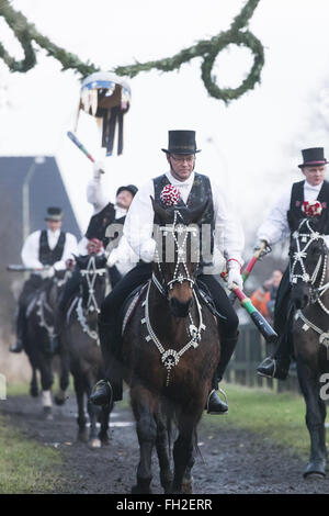 Martedì grasso cavallo festival tradizione Danimarca giornata danese Foto Stock