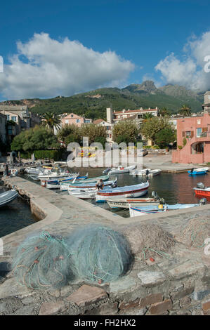 Erbalunga porto. Cap Corse distretto. La Corsica. Francia Foto Stock