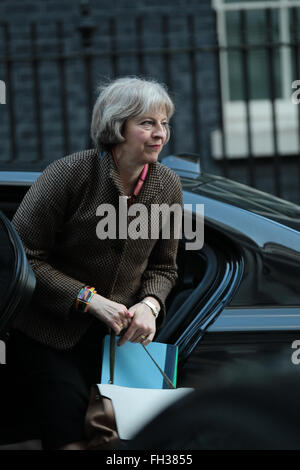 Londra, Regno Unito. Il 23 febbraio, 2016. Theresa Maggio visto a Downing Street il Feb 23, 2016 a Londra Foto Stock