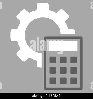 Calcoli ingegneristici icona piatta Foto Stock