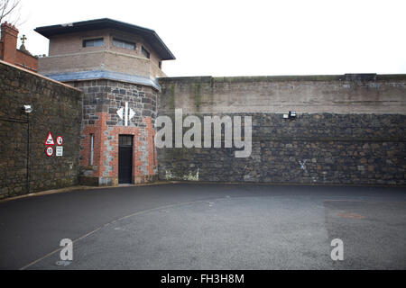 Belfast, Regno Unito. Il 21 febbraio 2016. Crumlin Road Gaol look out tower Foto Stock