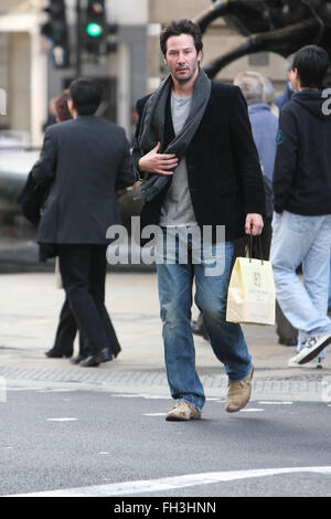 Keanu Reeves visiti Londra sistemazione Barbieri per acquistare la rasatura dentata (immagine di credito © Jack Ludlam) Foto Stock