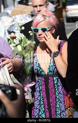 Lily Allen foto di Hilton Park Lane (credito immagine © Jack Ludlam) Foto Stock