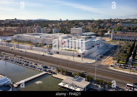 Il Portogallo, Lisbona, il Centro Culturale di Belem (Portoghese: Centro Cultural de Belem - CCB) da sopra Foto Stock
