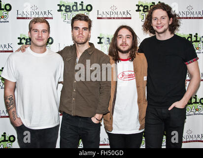 Bala Cynwyd, Pennsylvania, USA. Il 22 febbraio, 2016. Islandese di Indie Rock Band Kaleo visita Radio 104.5's teatro delle prestazioni Foto Stock