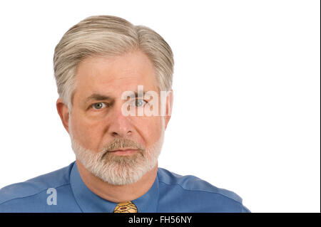 Grey-haired gli uomini con la barba Foto Stock