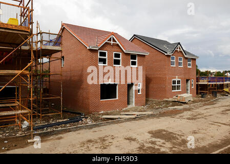 Un sito di costruzione di nuova costruzione di case in Lancashire Regno Unito Foto Stock