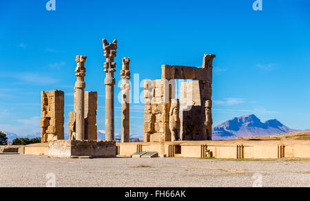 La porta di tutte le nazioni di Persepolis, Iran Foto Stock