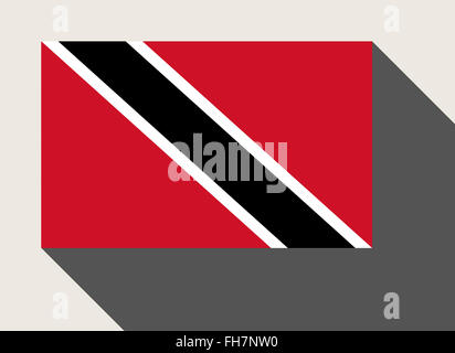 Trinidad e Tobago, bandiera in flat web design di stile. Foto Stock