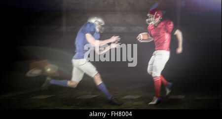 Immagine composita di american football giocatori Foto Stock