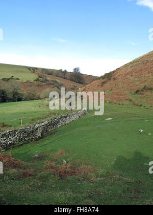 Exmoor: Chalk acqua valle Oareford nr Foto Stock