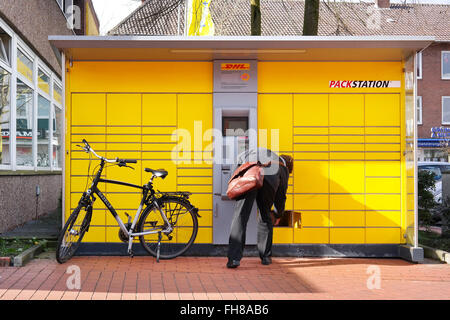 DHL-Packstation, stazione di confezionamento, Foto Stock