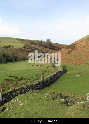 Exmoor: Chalk acqua valle Oareford nr Foto Stock