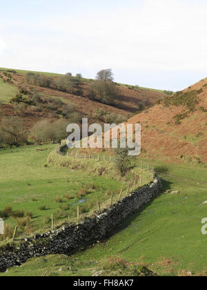 Exmoor: Chalk acqua valle Oareford nr Foto Stock