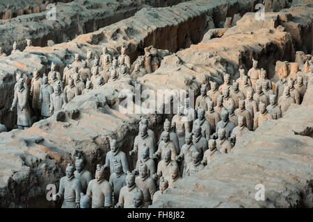 Museo dei Guerrieri di Terracotta, il mausoleo del primo imperatore di Qin, Xian, Provincia di Shaanxi, Cina Foto Stock