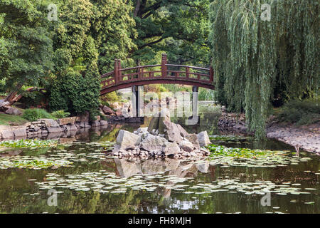 Giardino giapponese a Wroclaw in Polonia. Foto Stock