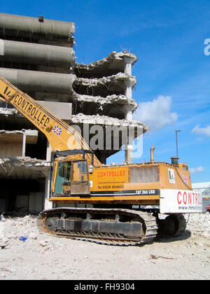 Demolizione del Tricorno centro shopping di Portsmouth Inghilterra Regno Unito Foto Stock