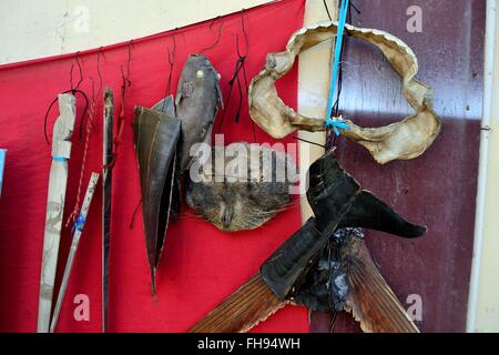 Shark jaw - Mercato di PAITA. Dipartimento di Piura .PERÙ Foto Stock