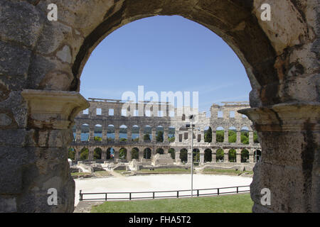 Anfiteatro romano di Pola, Istria, Croazia Foto Stock