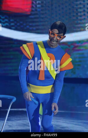 Napoli, Italia. Il 23 febbraio, 2016. Mariano Bruno durante lo show televisivo 'Made in Sud' in Italia. Gli ospiti durante lo show televisivo 'Made in Sud". © Salvatore Esposito/Pacific Press/Alamy Live News Foto Stock