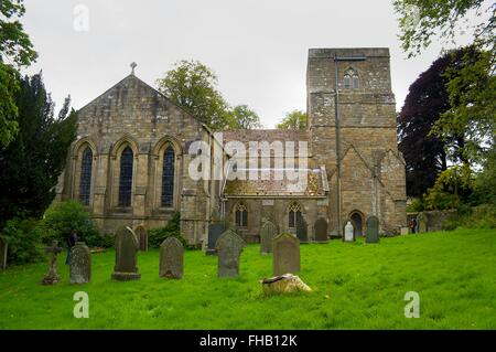 Cimitero. Abbazia Blanchland, Blanchland, Northumberland, Inghilterra, Regno Unito. Foto Stock