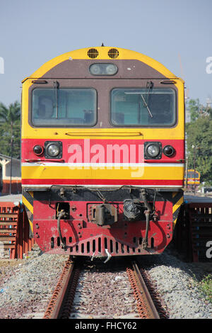 Hitachi locomotiva di Chiangmai Stazione,della Thailandia. Foto Stock