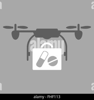 Medical Drone Icona Spedizione Foto Stock