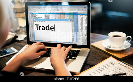 Scambi commerciali Import Export Business il concetto di transazione Foto Stock