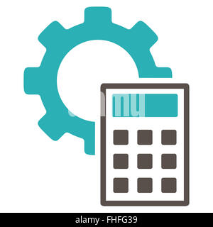 Calcoli ingegneristici icona piatta Foto Stock