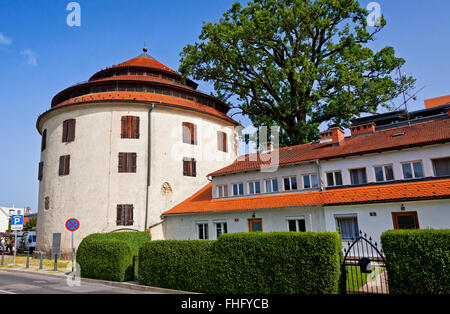 Sentenza Torre (sloveno: Sodni stolp), la città fortificata medievale torre a Maribor città vecchia, Slovenia Foto Stock