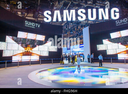 La Samsung stand al CES show tenutosi a Las Vegas Foto Stock