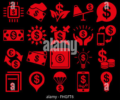 Icone Dollaro Foto Stock