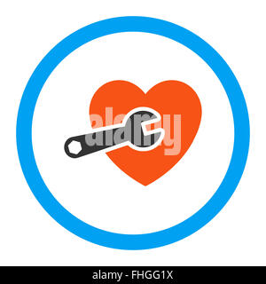 La chirurgia cardiaca arrotondati icona Vettore Foto Stock