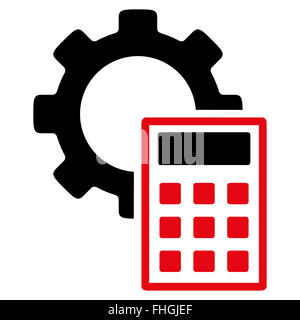 Calcoli ingegneristici icona piatta Foto Stock