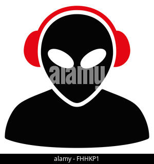 Alien operatore icona piatta Foto Stock
