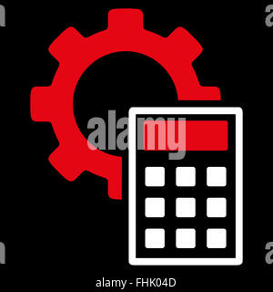 Calcoli ingegneristici icona piatta Foto Stock