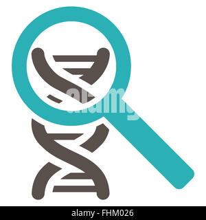 Esplorare la icona di DNA Foto Stock