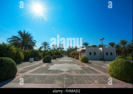 Splendidamente curati vicolo sul territorio dell'Egiziano hotel Foto Stock