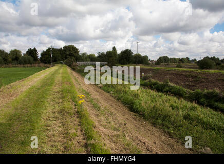 Il fiume Bain Coningsby Lincolnshire Inghilterra Foto Stock