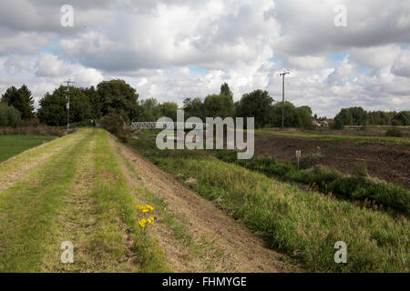 Il fiume Bain Coningsby Lincolnshire Inghilterra Foto Stock