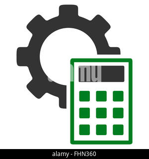 Calcoli ingegneristici icona piatta Foto Stock