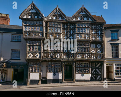 Feathers Hotel a Ludlow South Shropshire un caratteristico edificio storico Foto Stock