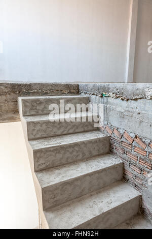 In un edificio vi è un scale incompiute Foto Stock