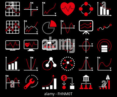 Punteggiato di icone dei grafici Foto Stock